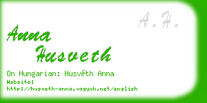 anna husveth business card